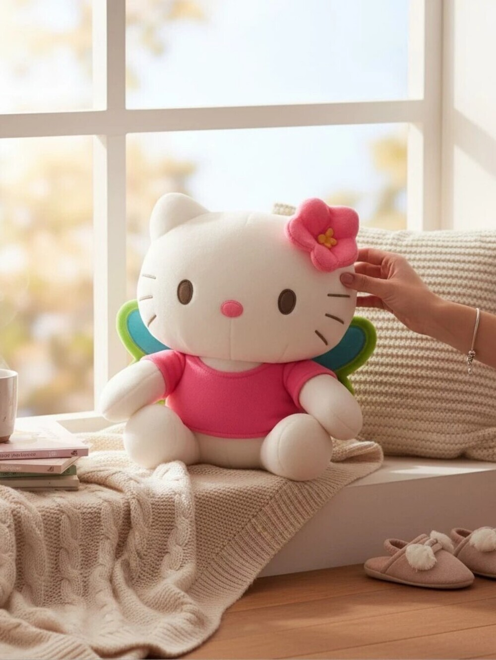 Authentic Hello Kitty Plush with Pink Outfit
